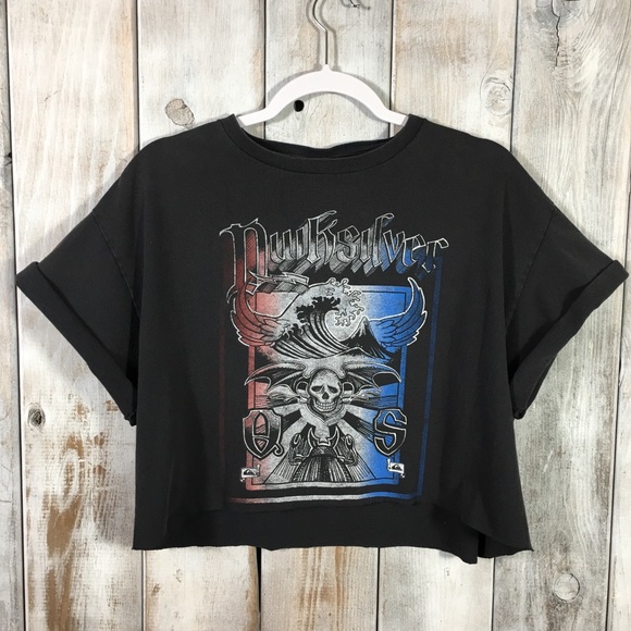 Quiksilver Tops - Vintage Y2K Quicksilver Distressed Custom Crop Top